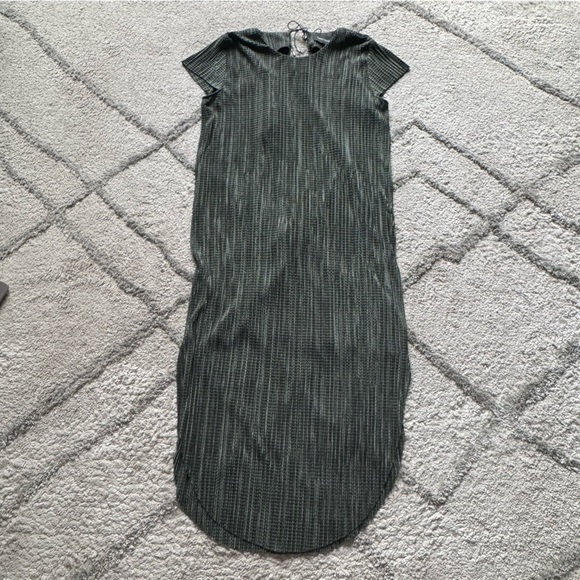 SABINA MUSAYEV Anthropologie green Textured Renaissance Midi Dress loose fit XS - Picture 12 of 12